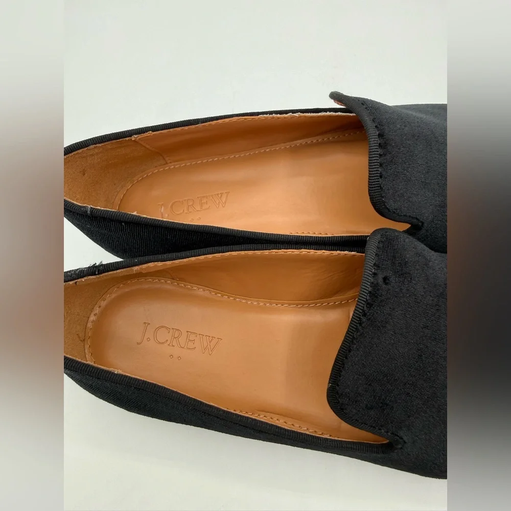 J. Crew Classic Black Velvet Slip-On Loafers – Elegant Minimalist Dress Flats - Picture 16 of 16